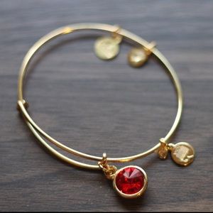 Alex and Ani July birthstone bracelet—gold finish